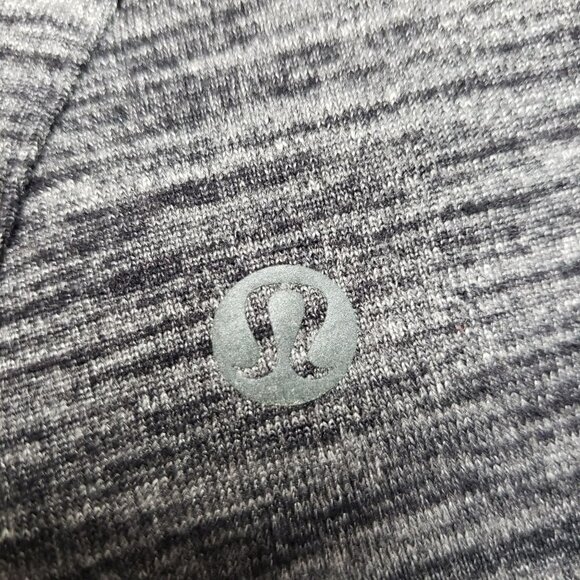 Lululemon &go Take Off Top Womens 4‎ Heathered Black Long Sleeve Open Back - Picture 8 of 8
